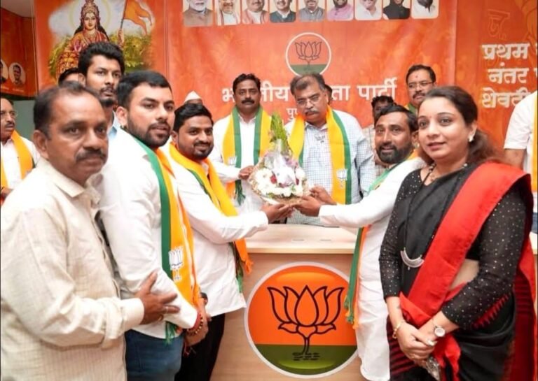 कुंजीरवाडीचे सरपंच हरेश गोठे यांचा भाजपमध्ये जाहीर प्रवेश; अनेक मान्यवरही पक्षात